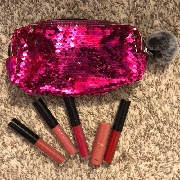 bh cosmetics lipsticks & cute makeup bag ! - Picture 1 of 2